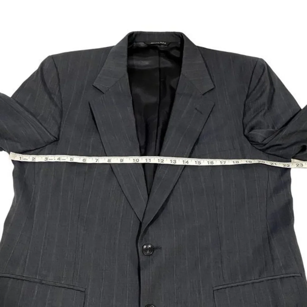 Christian Dior Monsieur‎ Vintage Navy Blue Pinstripe Blazer Size 44L